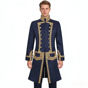 18th Century European Medieval Colonial Royal Navy Tailcoat Victorian Gentleman S Frock Jacket Men S Costume