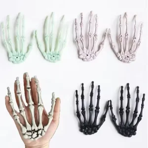 1pair Skull Skeleton Hands Halloween Decoration Props Zombies Ghost Party Scary Scene Ornament Horror Halloween Party Decoration