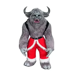 2.2m Inflatable Costume Mascot Halloween Holiday Party Fancy Dress Minotaur Monster Party Costume Mascot Suit