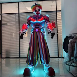 2.7M Tall Clown Mascot Costume with LED Lights