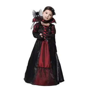 2023 New Fashion Carnival Party Girls Kids Halloween Vampire Princess Dress ZMHC-040