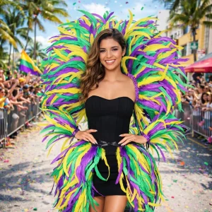 3 Piece Feather Dance Costume Set Wings Shawl Fringe Skirt Arm Bands Samba Performance