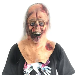 3D Bald Old Man Latex Mask, Muscle Style, for Cosplay and Haunted Houses