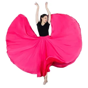 720 Degree Dance Dress Chiffon Ballet Belly Dance Costume Long Skirt Party Stage Includes Leotards Bra Dancewear