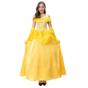 Adult Belle Princess Dress Cosplay Costume Beauty and the Beast