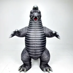 Adult Black Inflatable Dinosaur Mascot Costume