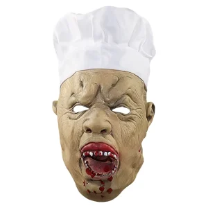 Adult Bloody Zombie Killer Clown Latex Full-Face Mask for Halloween Costume, Cosplay, and Party Props