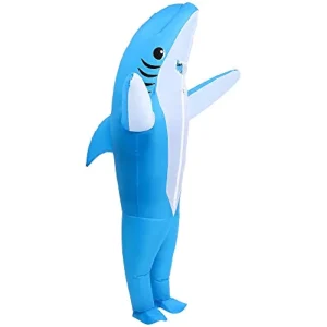 Adult Blue Shark Inflatable Full-Body Mascot Costume