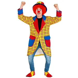 Adult Carnival Performer Costume Bright Plaid Tailcoat Outfit CE CPC UKCA Approved