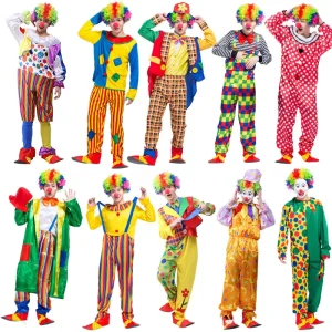Adult Clown Costume for Halloween Stage Masquerade Party Performance