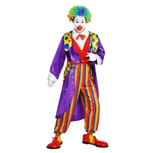 Adult Clown Joker Costume Halloween Carnival Circus Cosplay