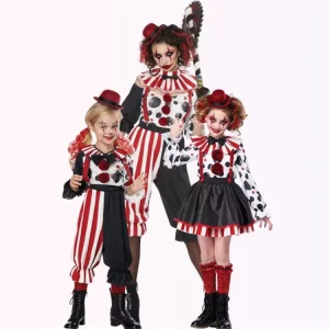 Adult Clown Role Playing Dress Party Costume Killer Clown Stage Performance Outfits Polyester Halloween