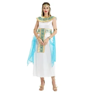 Adult Egyptian Pharaoh Queen and Ancient Greek Costume for Halloween Cosplay