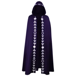 Adult Embroidered Medieval Renaissance Witch Hooded Cloak for TV and Movie Cosplay
