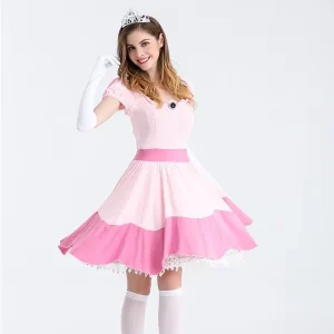 Adult Fantasy Princess Costume Elegant Cotton Blends Gown for Cosplay Masquerade Balls & Holiday Parties