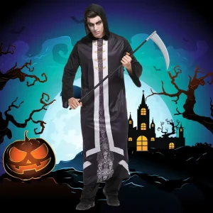 Adult Grim Reaper Devil Ghost Costume