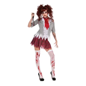 Adult Halloween Party Costume Zombie Costume Horror Bloody School Uniform OEM Party Girl Costume