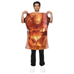 Adult Iced Soda Cup Print Tunic Costume Beverage-Themed Outfit For Bachelor Party Halloween Cosplay