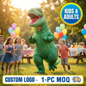 Adult Inflatable T-Rex Dinosaur Mascot Costume for Halloween