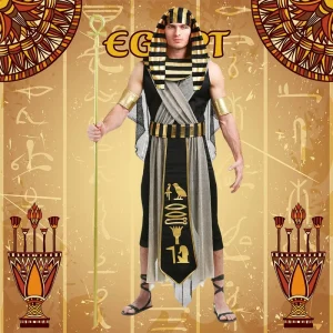Adult King of Egypt and Egyptian Goddess TV & Movie Fashion Costume for Ecoparty