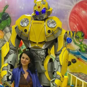 Adult LED Light Speaker Robot Mascot Costume for Promotional Performance