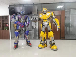 Adult LED Robot Mascot Cosplay Costume with Microphone