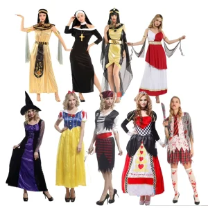 Adult Lady Halloween Magic Tricks Clothes Witch Devil Clown Oktoberfest Women Beer Festival Halloween Cosply Costumes