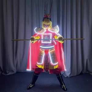 Adult Luminous LED Monkey King Stage Performance Costume