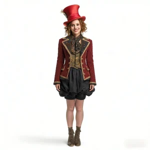Adult Mad Hatter Costume, Wonderland Cosplay Party Jacket Outfit