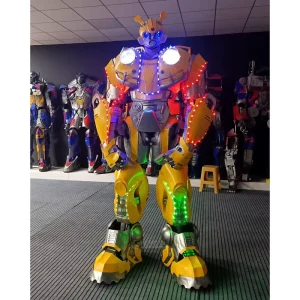 Adult Mechanical Robot Costume with LED Stilt, Multicolor