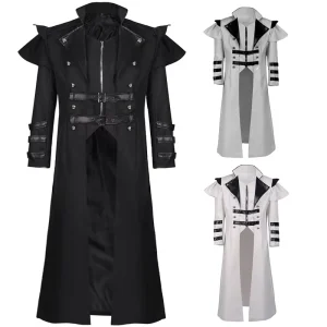 Adult Men Vintage Halloween Medieval Steampunk Assassin Elves Pirate Costume MDEC 002