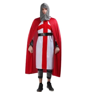 Adult Men’s Crusader Knight Costume for Halloween Fancy Dress Party