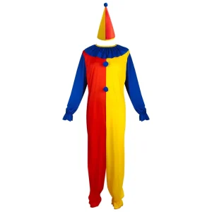 Adult Men’s Halloween Amusement Park Clown Cosplay Costume Role-Play Outfit Circus Theme
