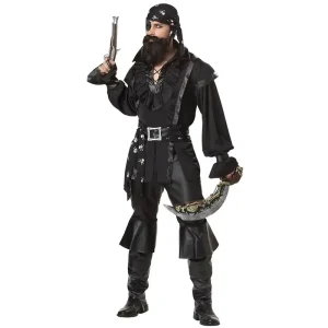 Adult Men’s Pirate Cosplay Costume Set Polyester