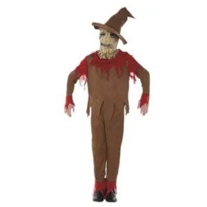 Adult Men’s Zombie Pumpkin Scarecrow Halloween Costume Suit