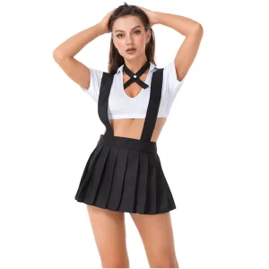 Adult Modal Unisex School Girl Student Uniform Performance Dress Costume Kit