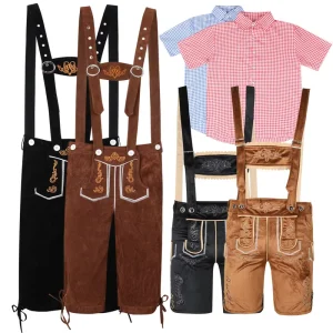 Adult Oktoberfest Lederhosen Costume Bavarian German Festival Beer Cosplay Party Costume
