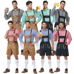 Adult Oktoberfest Lederhosen Costume Bavarian German Festival Beer Cosplay Party Costume