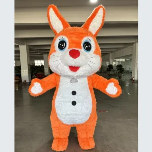 Adult Orange Inflatable Bunny Easter Rabbit Costume