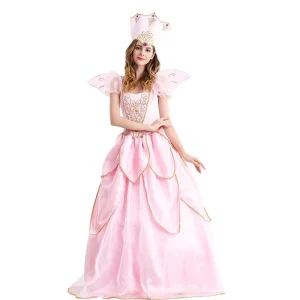 Adult Pink Fairy Angel Princess Godmother Halloween Stage Performance Costume