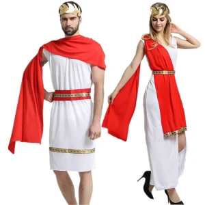 Adult Roman Toga Greek Goddess Halloween Cosplay Costume