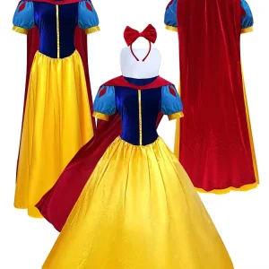Adult Snow White Dress Costume S-4XL Unisex Stage Costume
