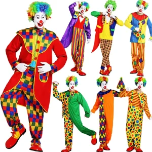 Adult Unisex Clown Costume for Carnival and Halloween