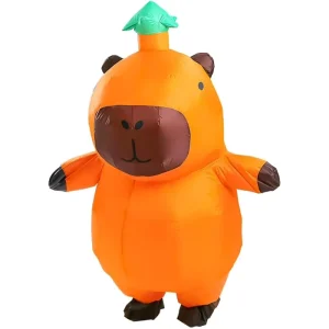 Adult Unisex Inflatable Capybara Cosplay Costume Set, Polyester