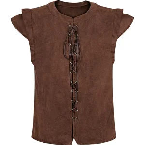Adult Unisex Medieval Renaissance Costume Vest Polyester Historical Style Cosplay Outfit