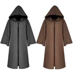Adult Wizard Hooded Robe Halloween Cloak Anakin Cape Movie Cosplay Jedi Warrior Costumes for Party