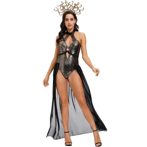 Adult Women Ancient Greek Myth Medusa Snake Goddess Dress TRAD 011