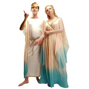 Adult Women’s Greek Mythology Character Role Playing Halloween Dresses Ancient Roman Clothing for Couples