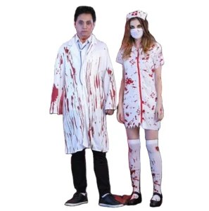 Adult Zombie Nurse Halloween Costume for Men and Women
