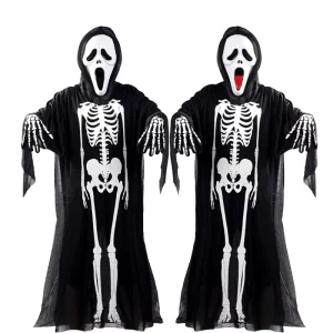 Adult and Children’s Skeleton Halloween Costume